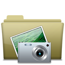 Brown Folder Pictures Icon 128x128 png